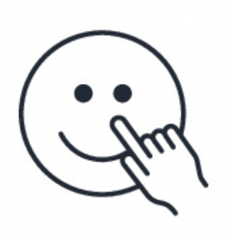 Smiley face with hand on it's face